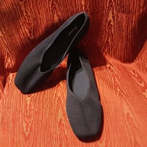 ARROMIC Black Square Toe Loafers Flats Women's Size 11